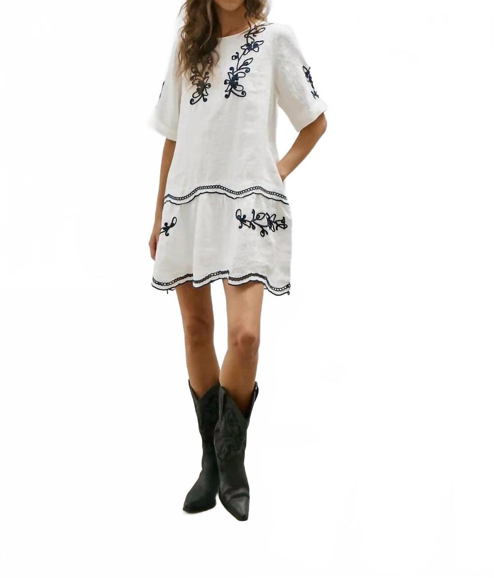 NEW MELISSA NEPTON lirio mini dress in off white